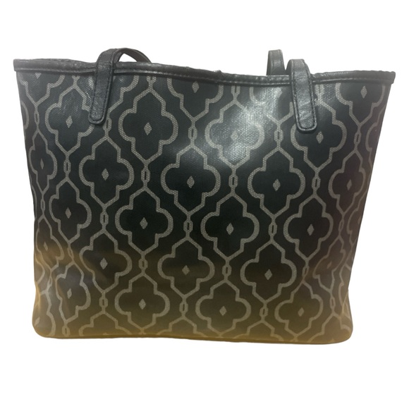 NWOT Lands End Tote/Shoulder bag in Black & Gray - Picture 2 of 9